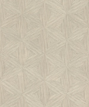 Anara Grey Geo Faux Grasscloth Wallpaper