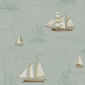 Andrew Seafoam Sailboat Wallpaper