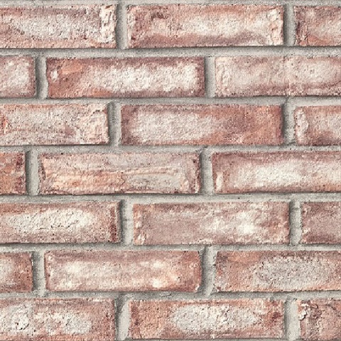 Appleton Maroon Faux Weathered Brick Wallpaper