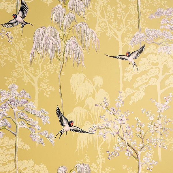 Asuka Yellow Sparrow Forest Wallpaper
