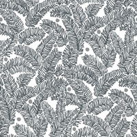 Athina Grey Fern Wallpaper