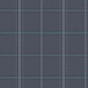 Auberge Dark Blue Plaid Wallpaper