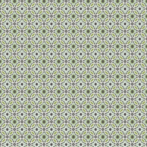 Audra Green Floral Wallpaper