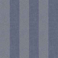 Audrey Blue Tweed Stripe Wallpaper