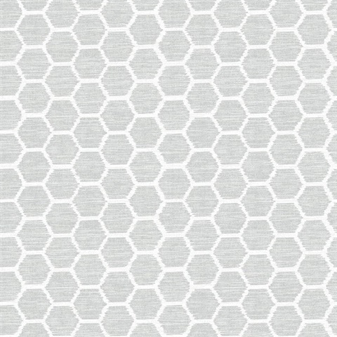 Aura Grey Honeycomb Wallpaper