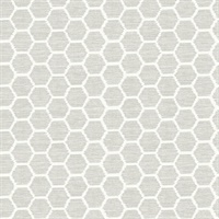 Aura Platinum Honeycomb Wallpaper