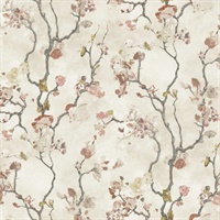 Avril Chinoiserie Coral Wallpaper