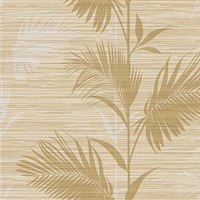 Away On Holiday Beige Palm Wallpaper