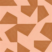 Azad Rust Abstract Geometric Wallpaper
