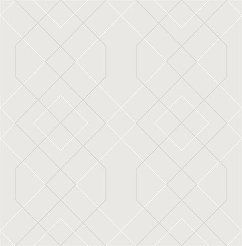Ballard Silver Geometric Wallpaper