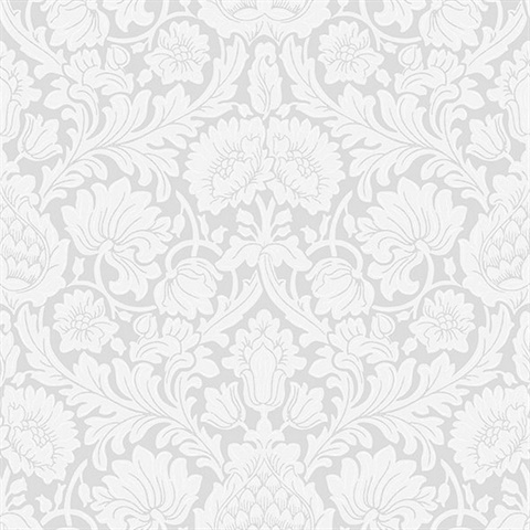 Bamburg Grey Floral Wallpaper