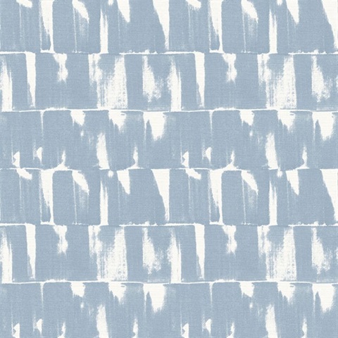 Bancroft Blue Artistic Stripe Wallpaper