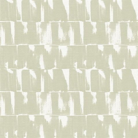 Bancroft Sage Artistic Stripe Wallpaper