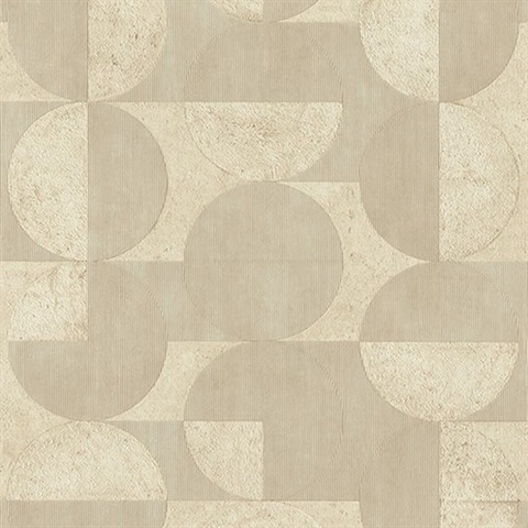 Barcelo Beige Circles Wallpaper