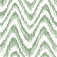 Bargello Green Faux Grasscloth Wave