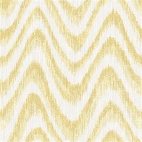Bargello Yellow Faux Grasscloth Wave