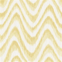 Bargello Yellow Faux Grasscloth Wave Wallpaper