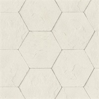 Bascom Dove Stone Hexagon Wallpaper