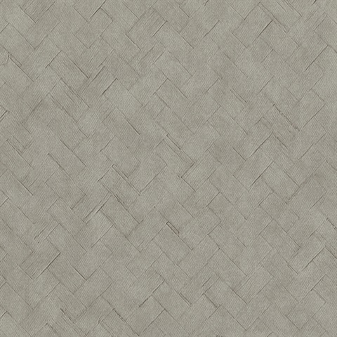Texture Grey Basketweave Wallpaper