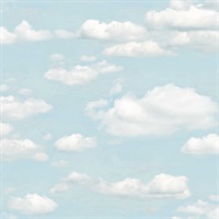 Bath Blue Clouds Wallpaper