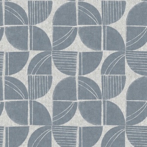 Baxter Denim Semicircle Mosaic Wallpaper