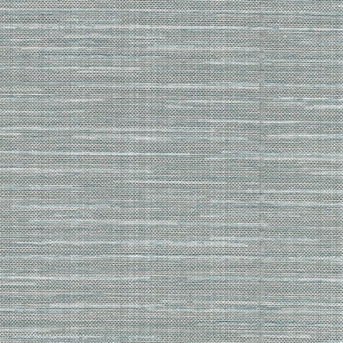 Bay Ridge Blue Faux Grasscloth Wallpaper