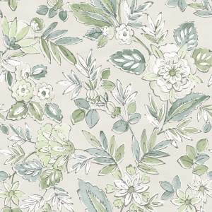 Begonia Black Floral Trail Wallpaper