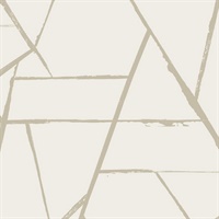 Beige Metallic Intersect Wallpaper