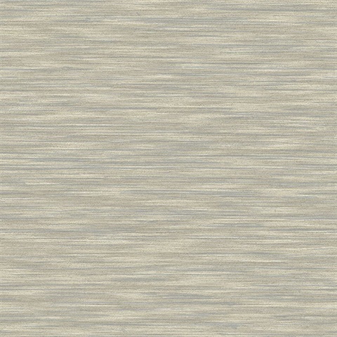 Benson Taupe Faux Fabric Wallpaper