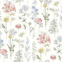 Bergamot Multicolor Wildflower Wallpaper