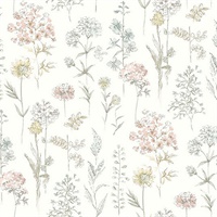 Bergamot Pastel Wildflower Wallpaper