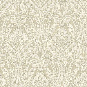 Berkshire Denim Damask Wallpaper