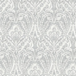 Berkshire Denim Damask Wallpaper