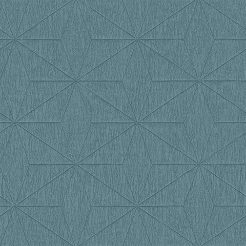 Bernice Teal Diamond Geometric Wallpaper