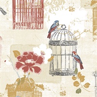 Victorian Birdcage Wallpaper