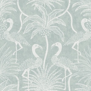 Biscayne Turquoise Flamingo Beach Wallpaper