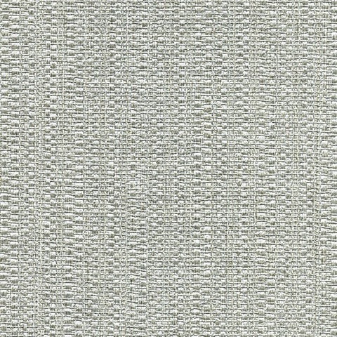 Biwa Silver Vertical Weave Wallpaper