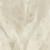 Blake Light Grey Leaf Wallpaper