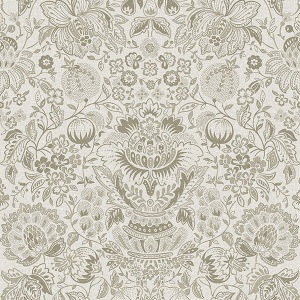 Blanche Blue Floral Damask Wallpaper