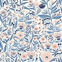 Blue Marigold Forest Peel & Stick Wallpaper
