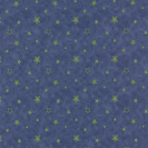 Blue with Green Stars