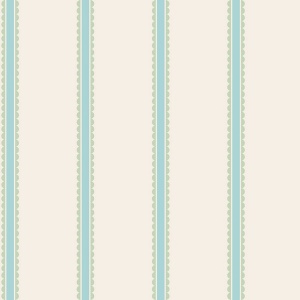 Bobbin Stripe Aqua Wallpaper