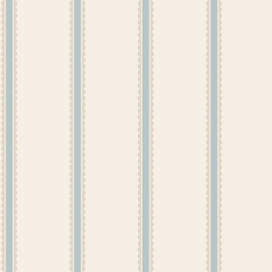 Bobbin Stripe Aqua Wallpaper