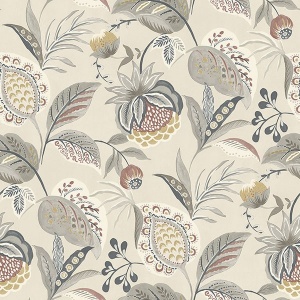 Bohemian Blue Jacobean Wallpaper