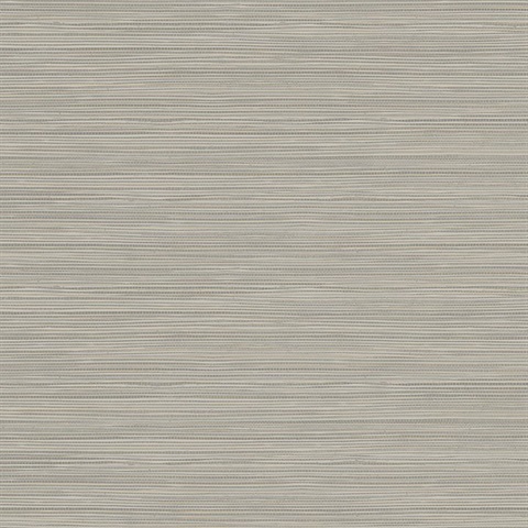 Bondi Grey Grasscloth Texture Wallpaper