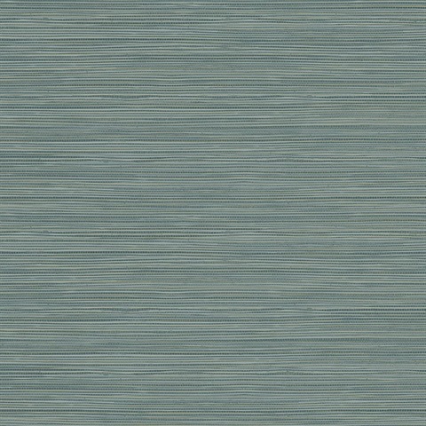 Bondi Teal Grasscloth Texture Wallpaper