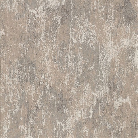 Bovary Taupe Distressed Texture Wallpaper