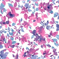 Bright Watercolor Floral P & S Wallpaper