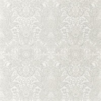 Brocade Paisley Plain Texture Wallpaper