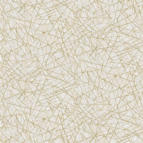 Bulan Champagne Abstract Lines Wallpaper